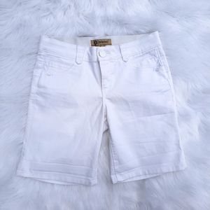 Democracy | White Jean Bermuda Shorts